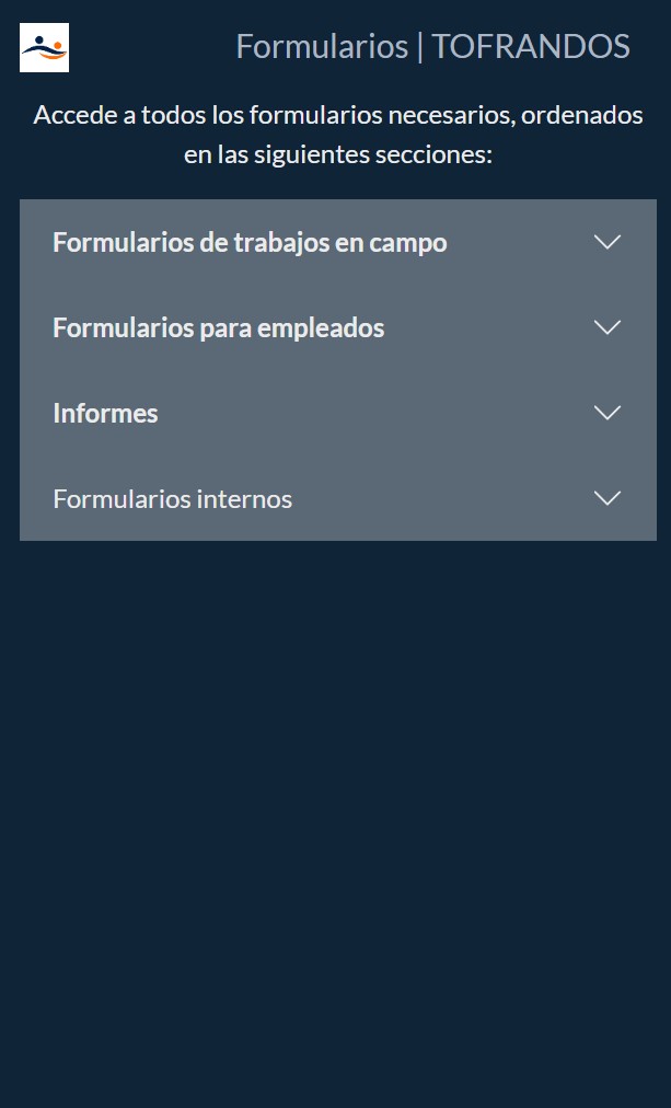 forms.tofrandos main page